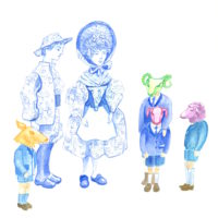 Hirtenknabe und Hirtenmädchne aus der Tapete