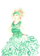 La femme vêtue de vert